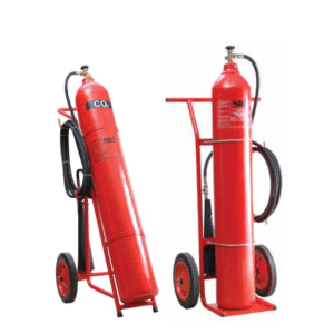 Carbon Dioxide Fire Extinguisher on Trolley